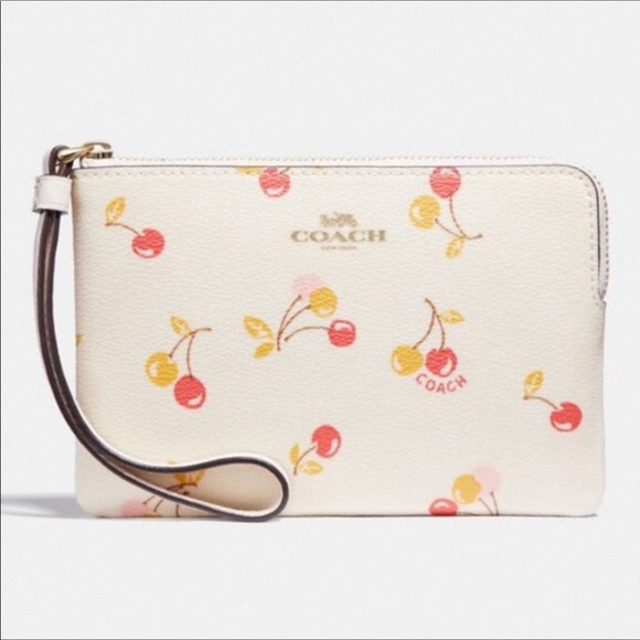Coach Corner Zip Wristlet With Painted π Print - Picture 1 of 3